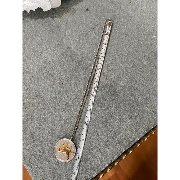 Vintage Necklace Sagittarius GF On Sterling Silver Centaur Astrology Pendant - Picture 10 of 16